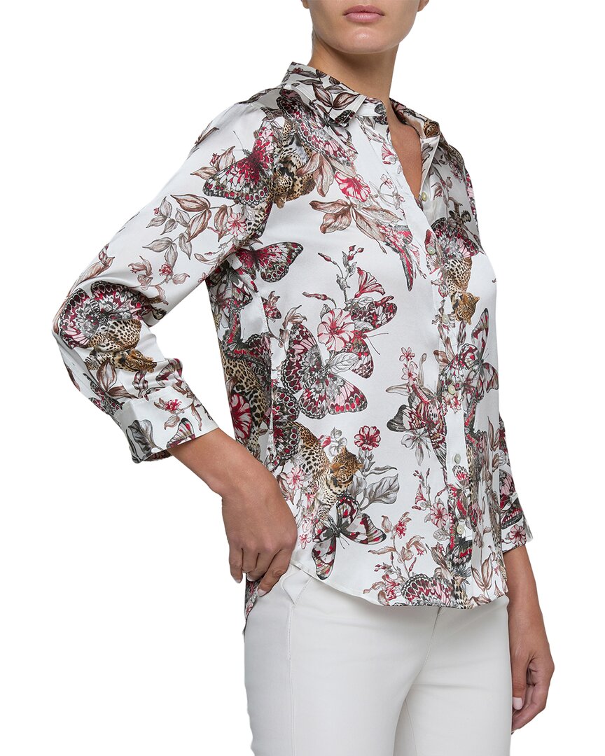 L’Agence Dani 3/4 Sleeve Silk Blouse