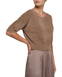 L’Agence Guinevere Crop Crewneck Top