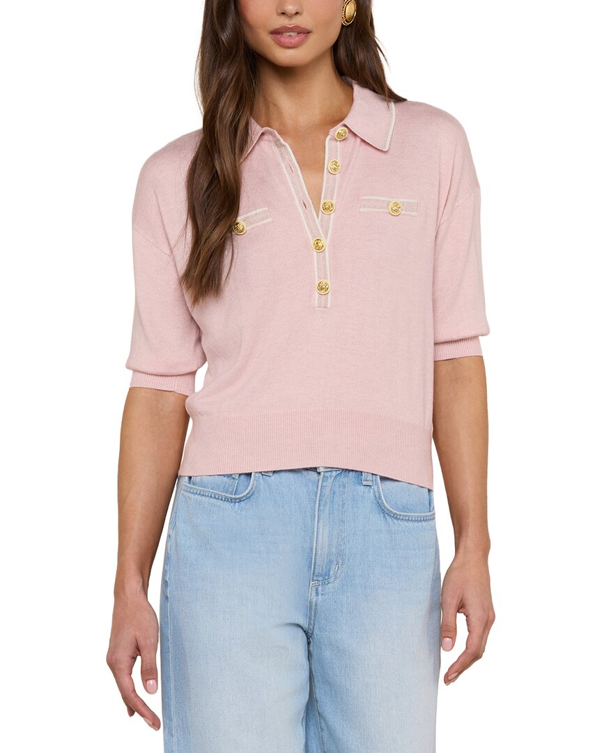 L’Agence Masaki Collared Wool-Blend Sweater