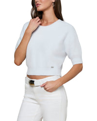 L’Agence Guinevere Crop Crewneck Top