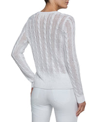 L’Agence Preston Cable V Neck Pullover