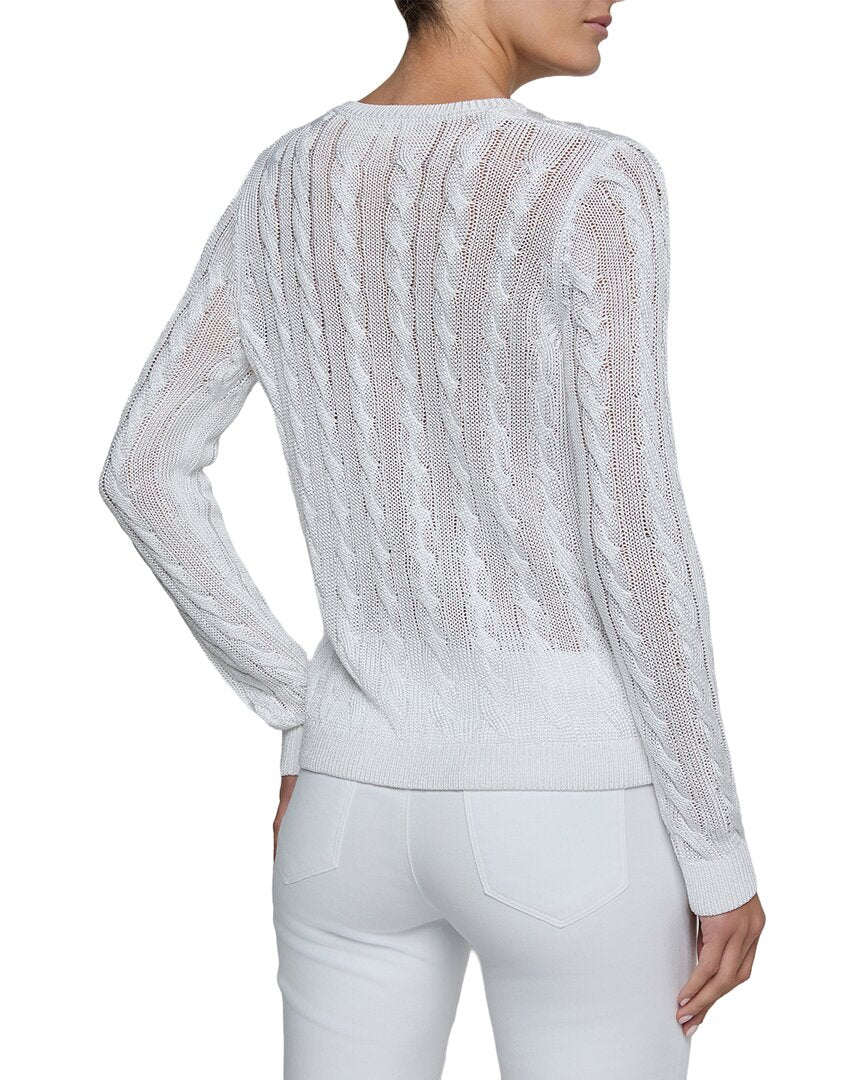L’Agence Preston Cable V Neck Pullover