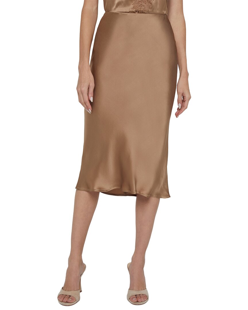 L’Agence Perin Bias Mid Length Silk Skirt