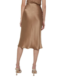 L’Agence Perin Bias Mid Length Silk Skirt
