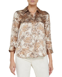 L’Agence Dani 3/4 Sleeve Silk Blouse