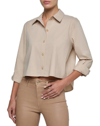 L’Agence Cosette Crop Hi Low Shirt