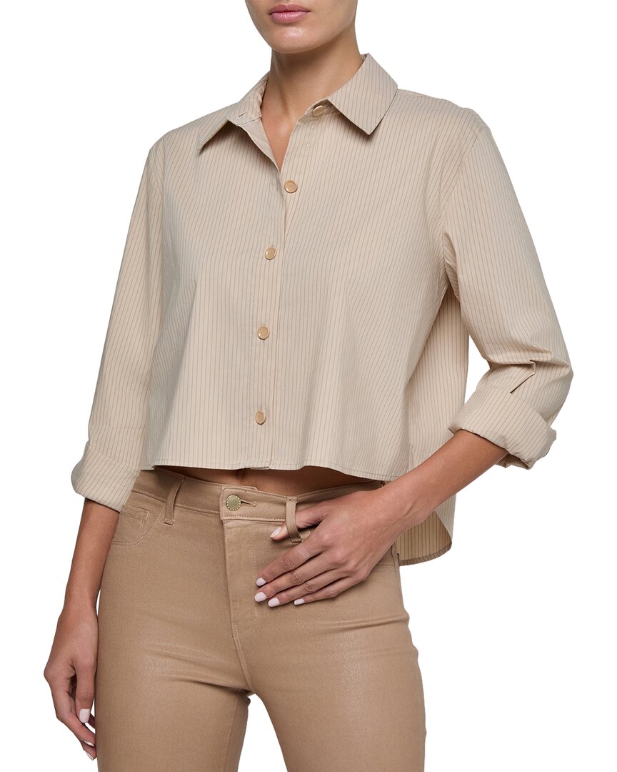 L’Agence Cosette Crop Hi Low Shirt