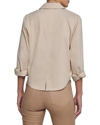 L’Agence Cosette Crop Hi Low Shirt