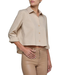 L’Agence Cosette Crop Hi Low Shirt