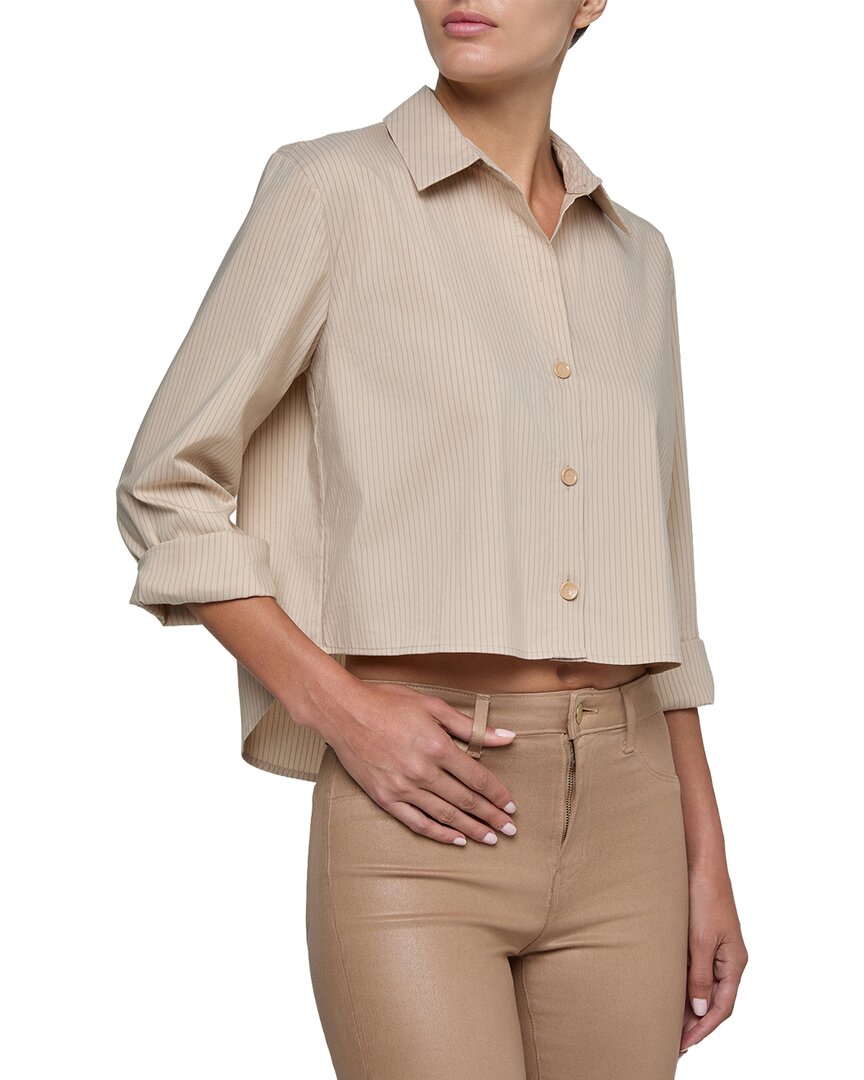 L’Agence Cosette Crop Hi Low Shirt