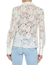 L’Agence Maia Lace Button-Down Bls