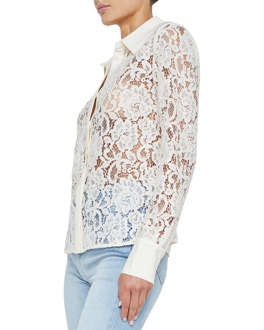 L’Agence Maia Lace Button-Down Bls