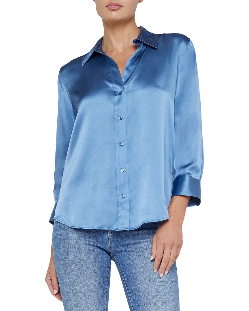 L’Agence Dani 3/4 Sleeve Silk Blouse