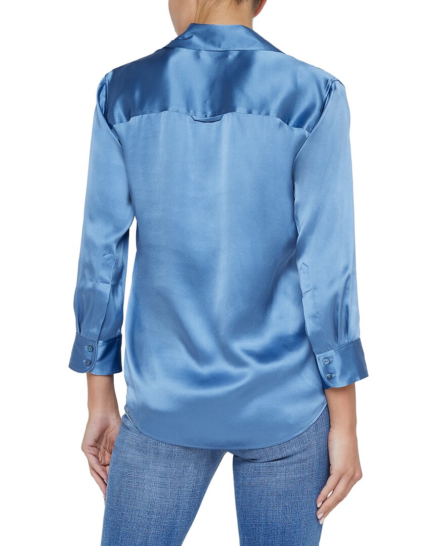 L’Agence Dani 3/4 Sleeve Silk Blouse