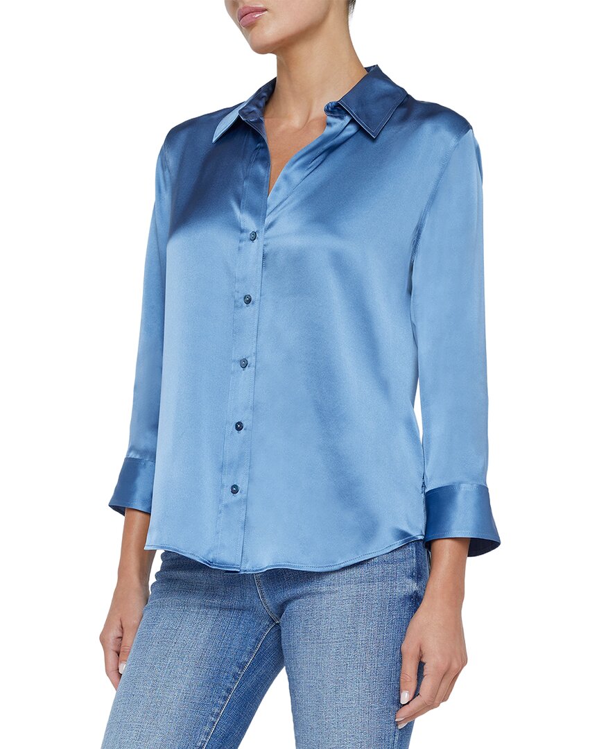 L’Agence Dani 3/4 Sleeve Silk Blouse