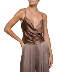 L’Agence Calista Cowl Neck Silk Cami
