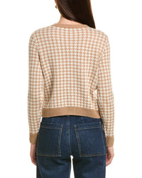 Bruno Magli Houndstooth Wool & Cashmere-Blend Cardigan