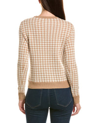 Bruno Magli Houndstooth Crewneck Wool & Cashmere-Blend Sweater