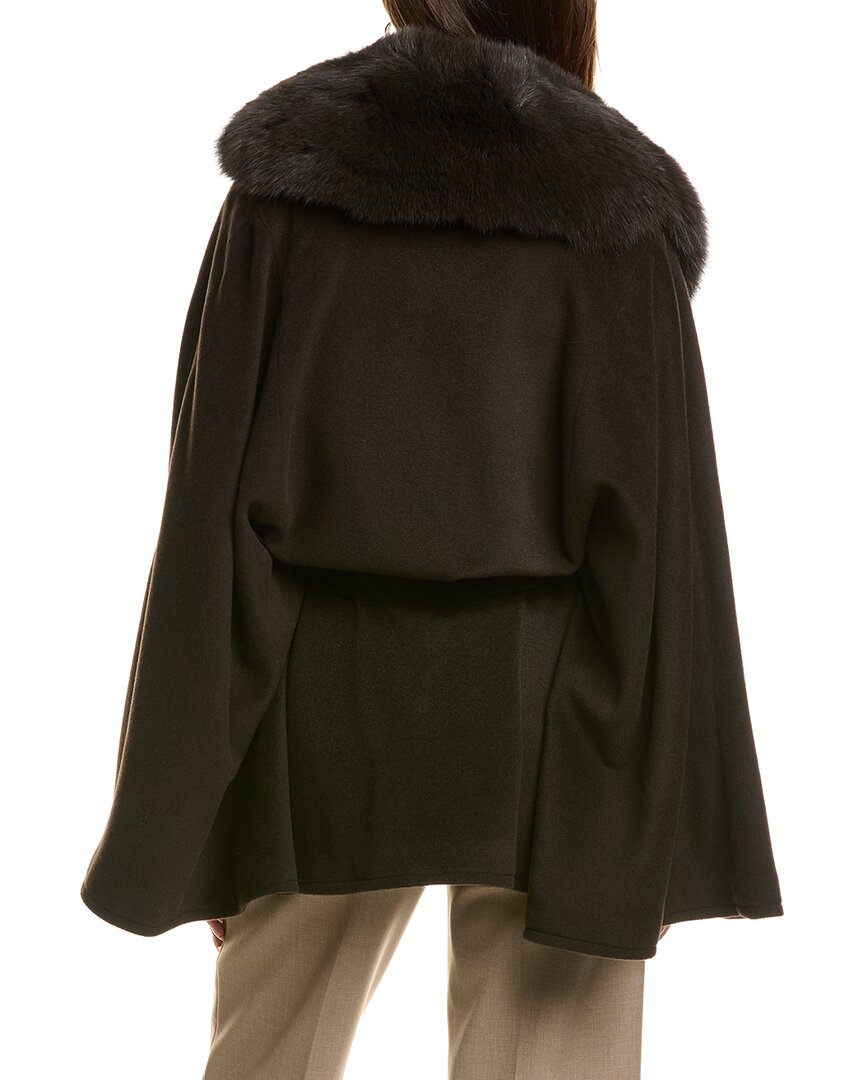 Sofiacashmere Belted Shawl Collar Cape Coat