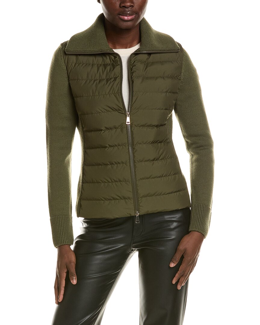 Moncler Padded Wool Zip Cardigan