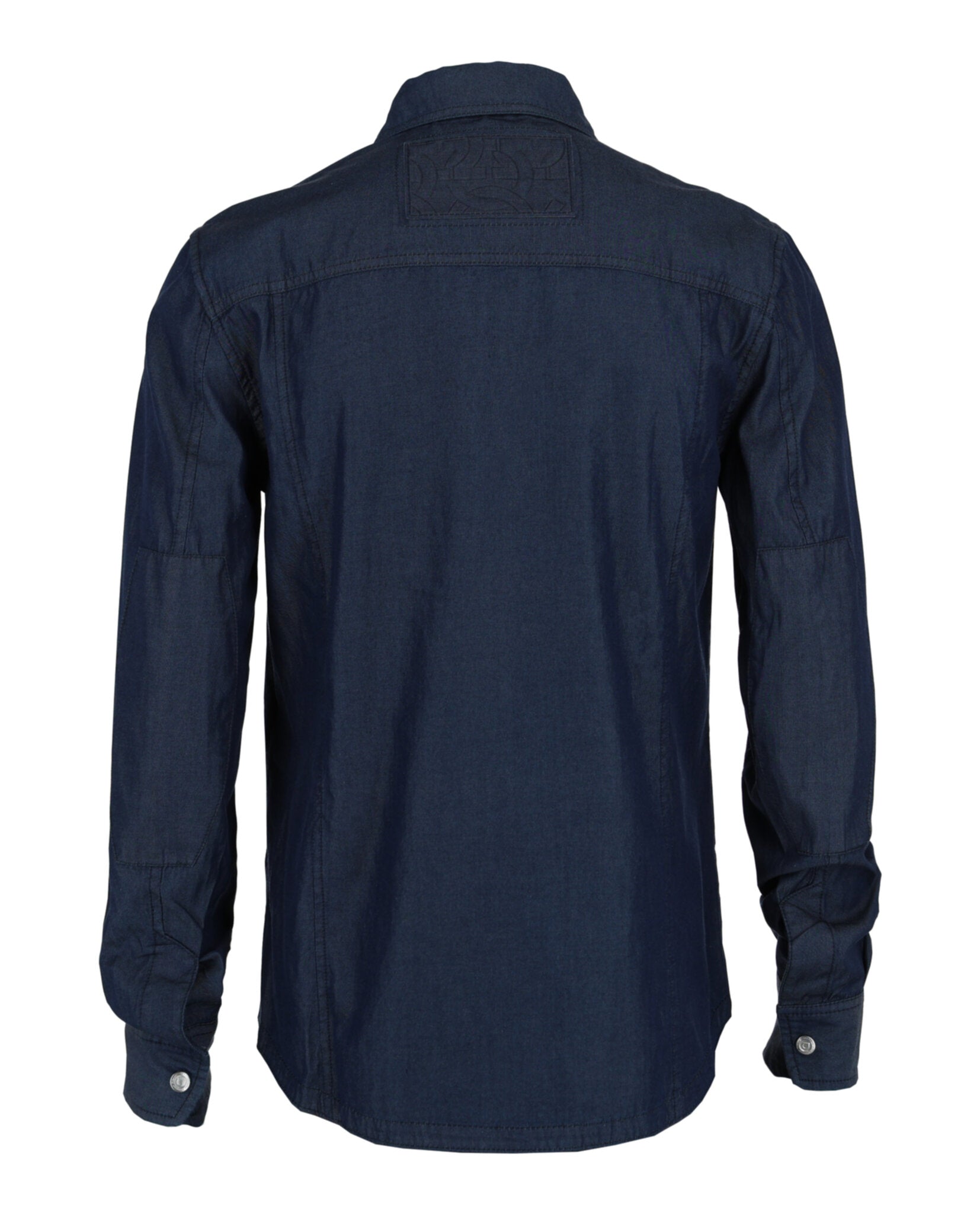 Ferragamo Mens Denim Zipper Shirt