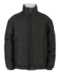 Ferragamo Mens Abstract Print Quilted Jacket