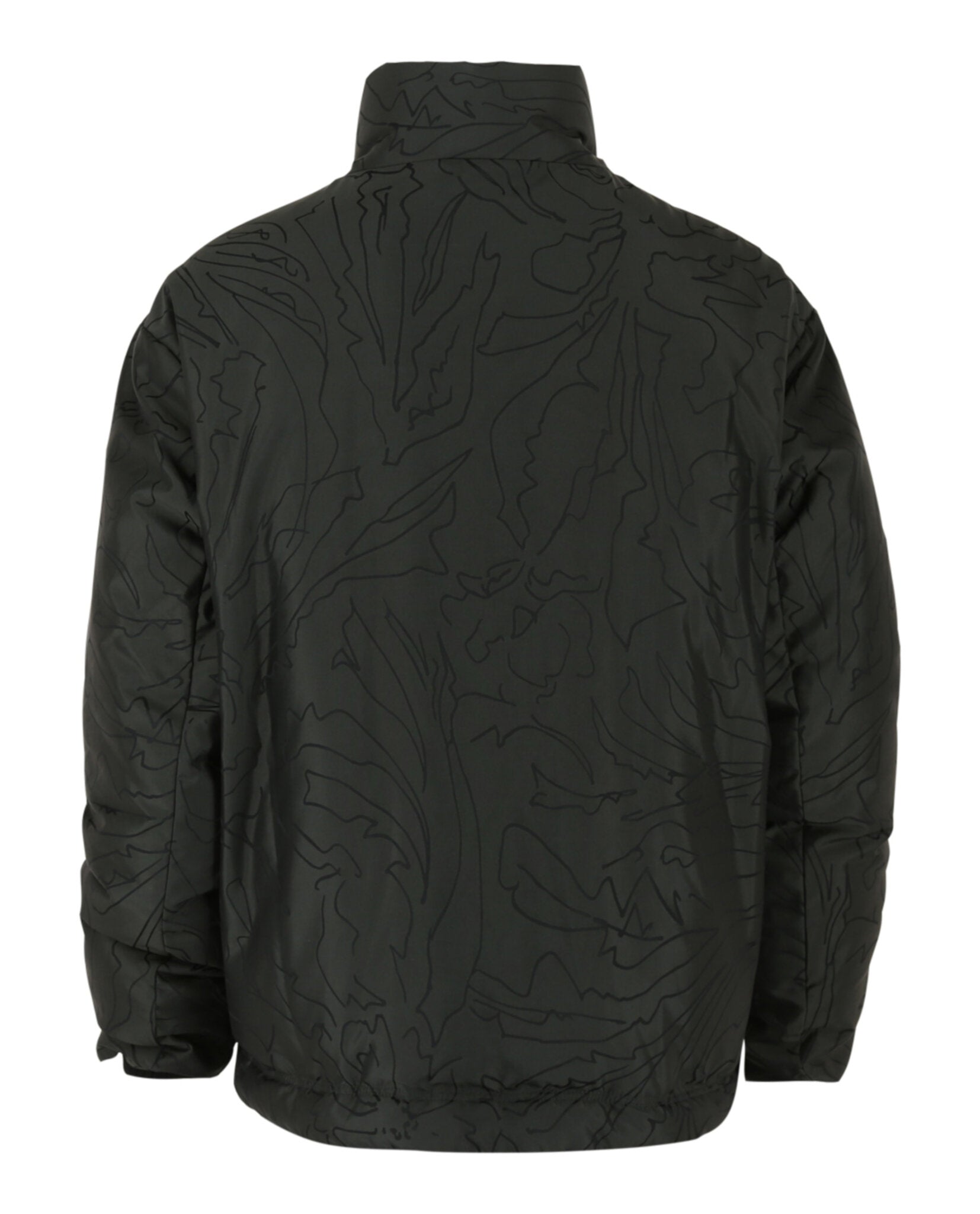 Ferragamo Mens Abstract Print Quilted Jacket
