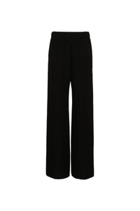 Valentino Garavani Valentino Garavani Silk Wide-Leg Pants In Black