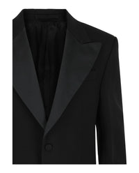 Ferragamo Mens Silk Peaked Lapel Blazer