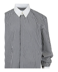 Ferragamo Mens Striped Long Sleeve Dress Shirt