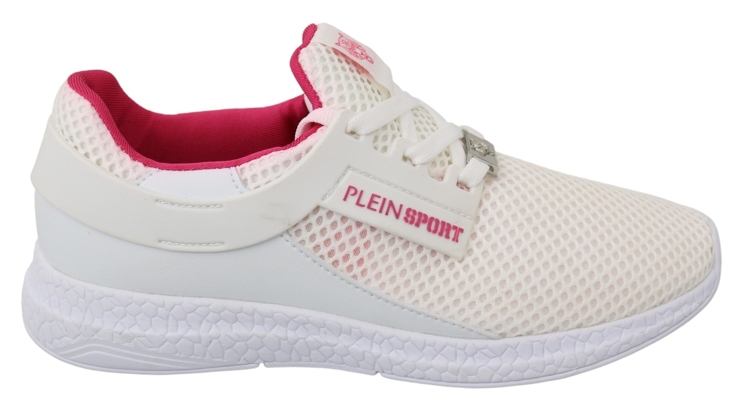 Philipp Plein Philipp Plein White Pink Polyester Becky Sneakers Women's Shoes