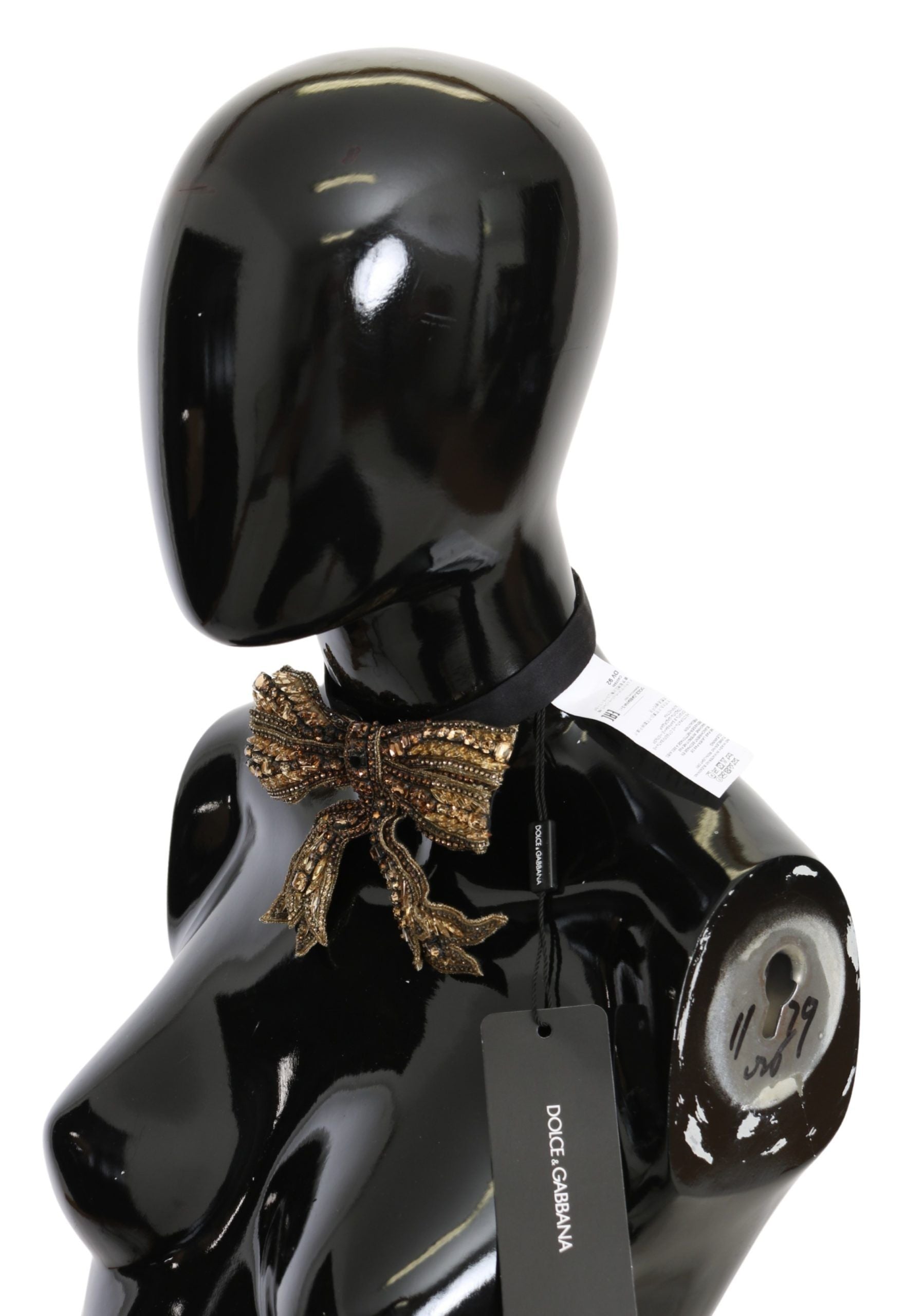 Dolce & Gabbana Elegant Silk Gold Bowtie - Dazzle in Women's Style