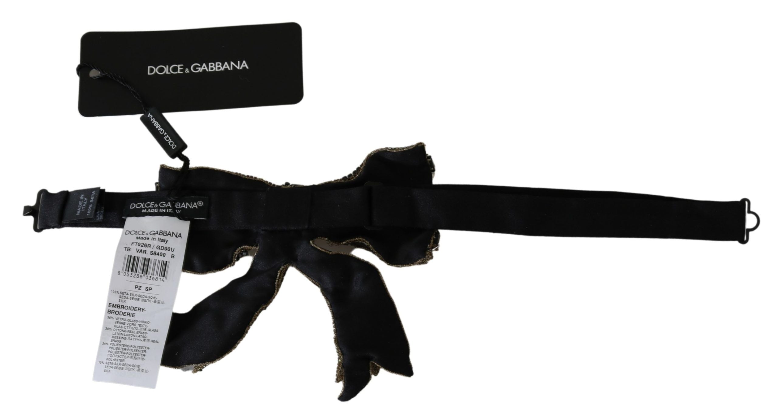 Dolce & Gabbana Elegant Silk Gold Bowtie - Dazzle in Women's Style