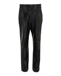 Ferragamo Mens Leather Mid-Rise Pants