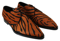 Dolce & Gabbana Dolce & Gabbana Orange Pony Hair Formal Dress Broque Women's Shoes
