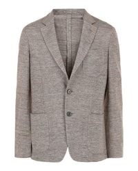 Ferragamo Mens Knit Blazer 48r Light Grey
