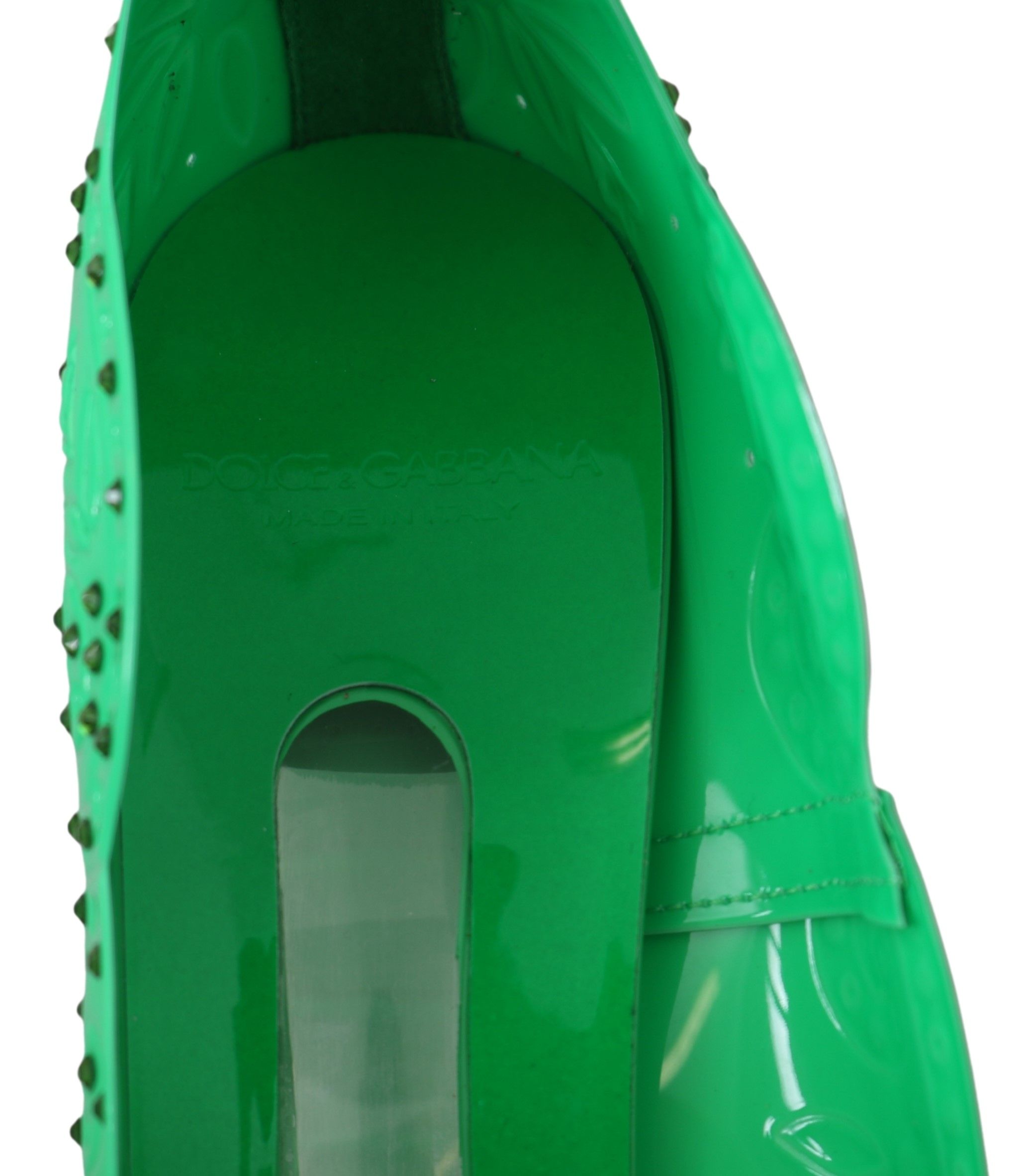 Dolce & Gabbana Enchanting Crystal Cinderella Pumps in Lush Women's Green