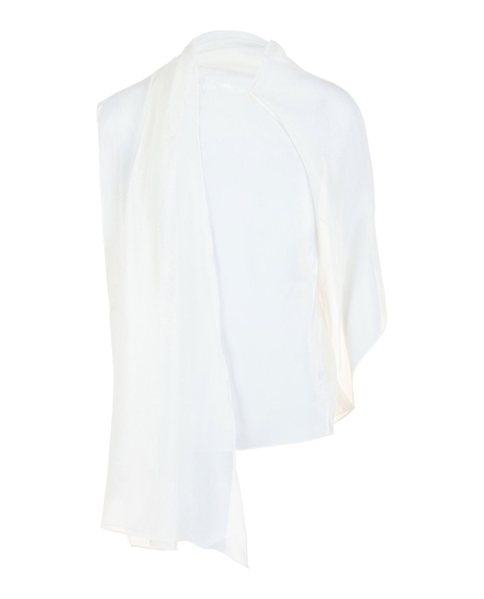 Ferragamo Womens Asymmetrical Shawl Blouse