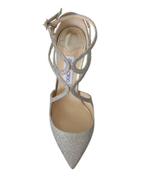 Jimmy Choo Love 100 Glitter Pumps - Silver