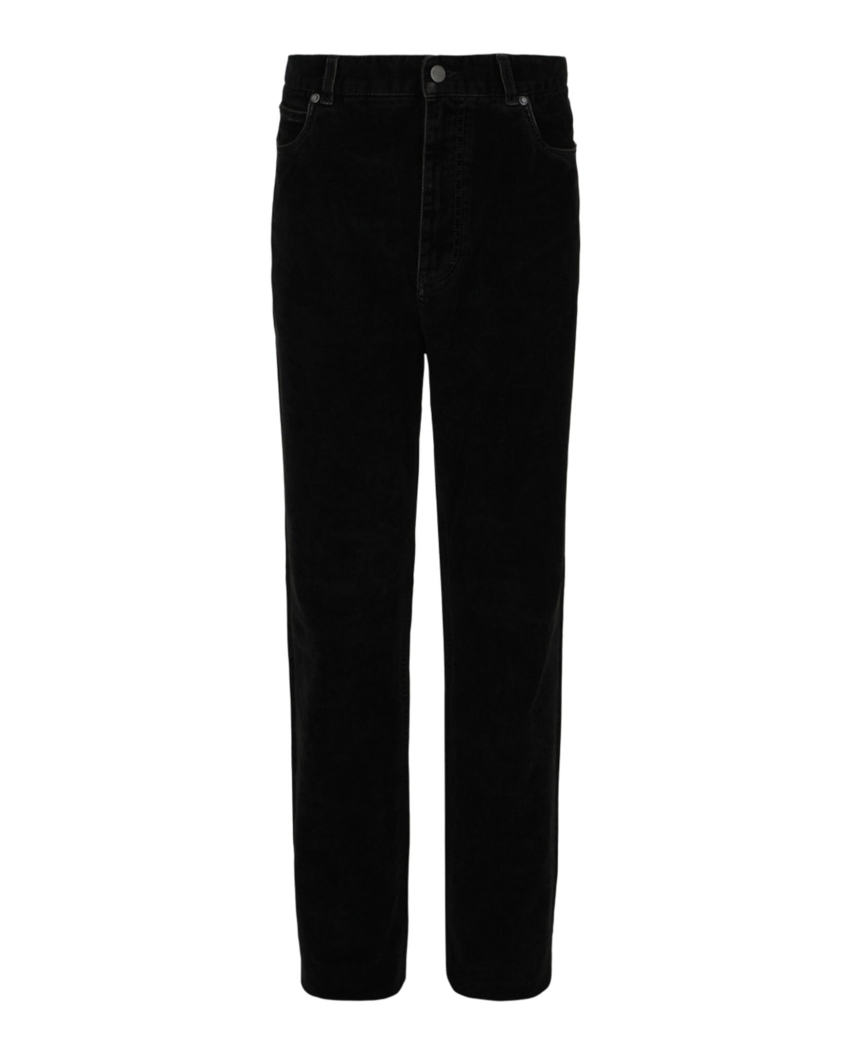 Ferragamo Mens Velvet Straight-Leg Pants