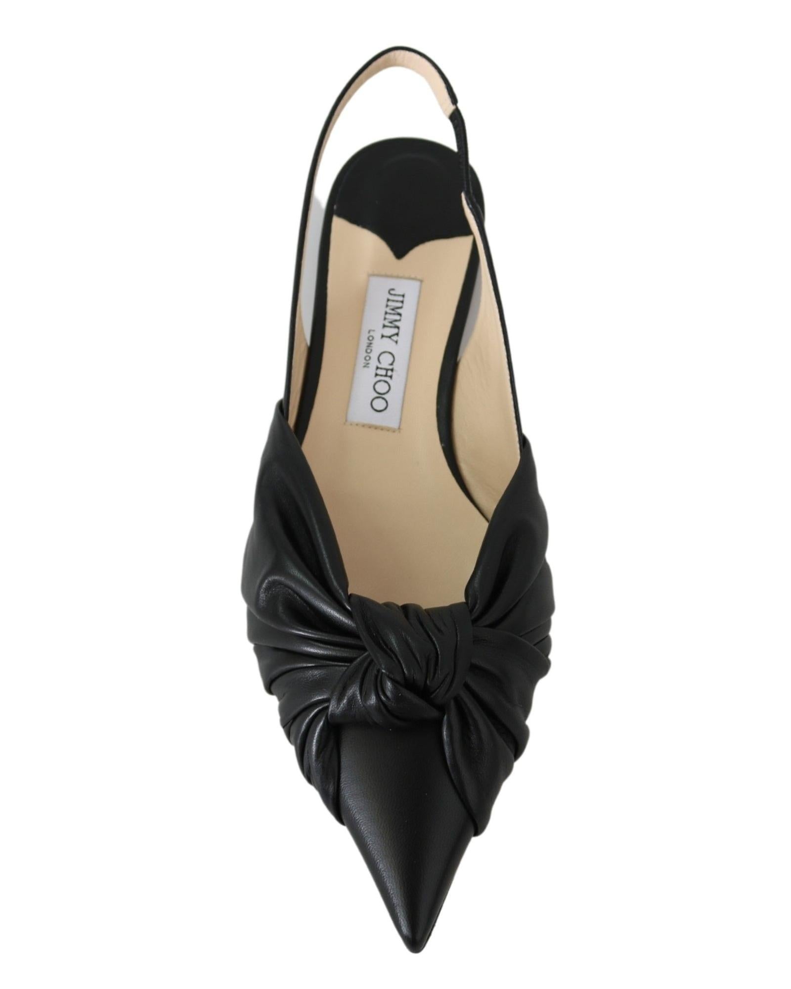 Jimmy Choo  Love 85 Slingback Pumps Black Leather