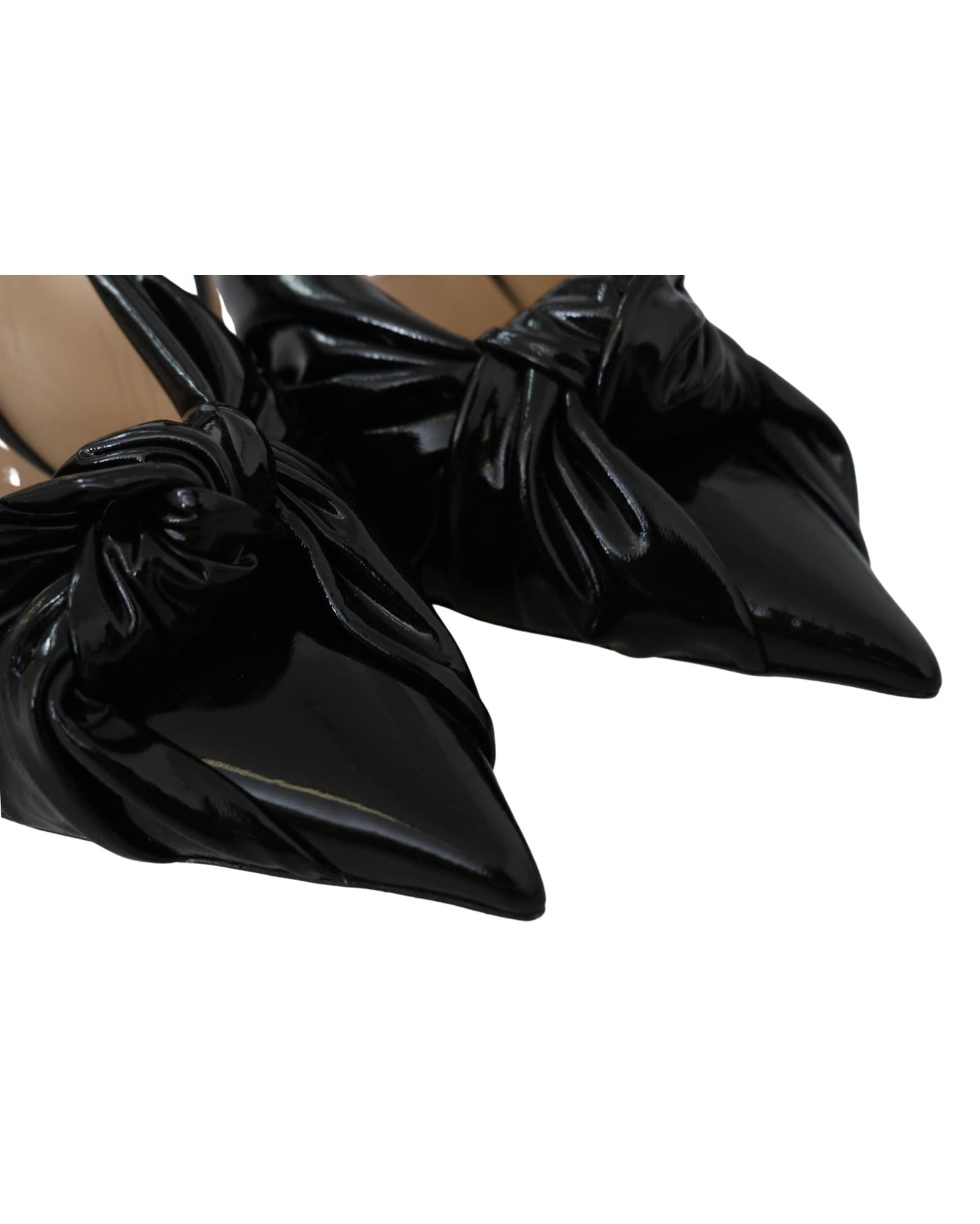 Jimmy Choo Love 100 Black Patent Leather Slingback Pumps