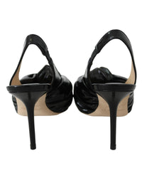 Jimmy Choo Love 100 Black Patent Leather Slingback Pumps