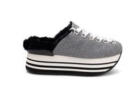 Hogan Platform Lace-Up Mules