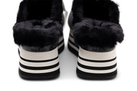 Hogan Platform Lace-Up Mules