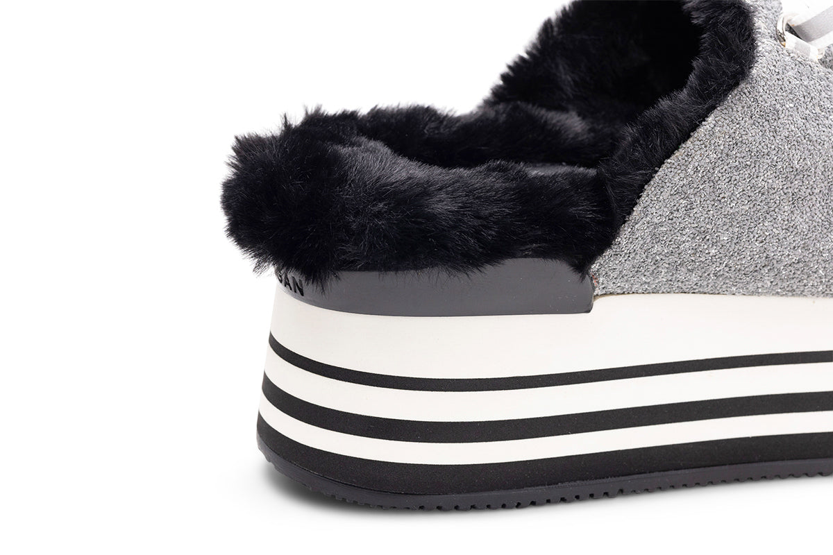 Hogan Platform Lace-Up Mules