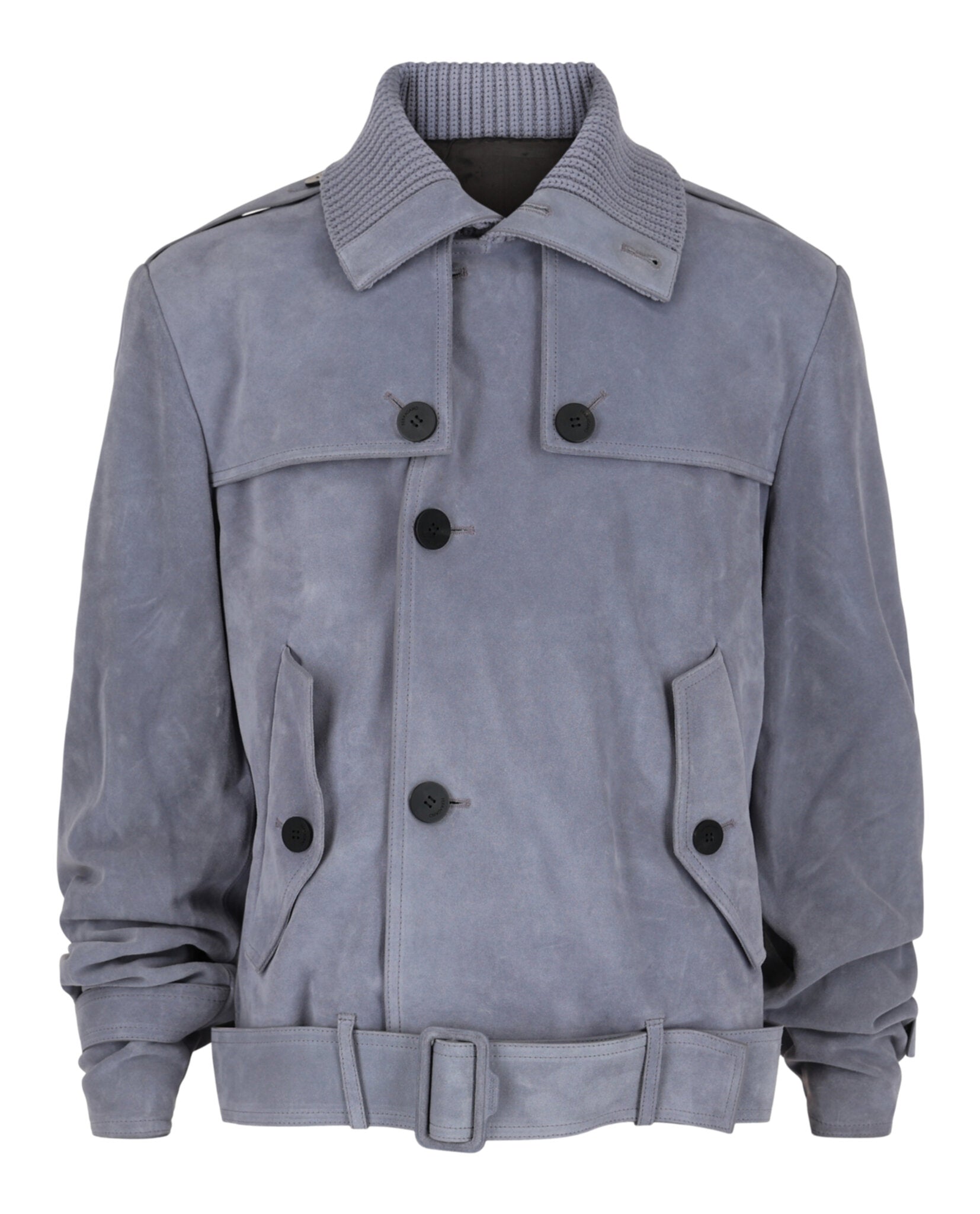 Ferragamo Mens Suede Moto Jacket