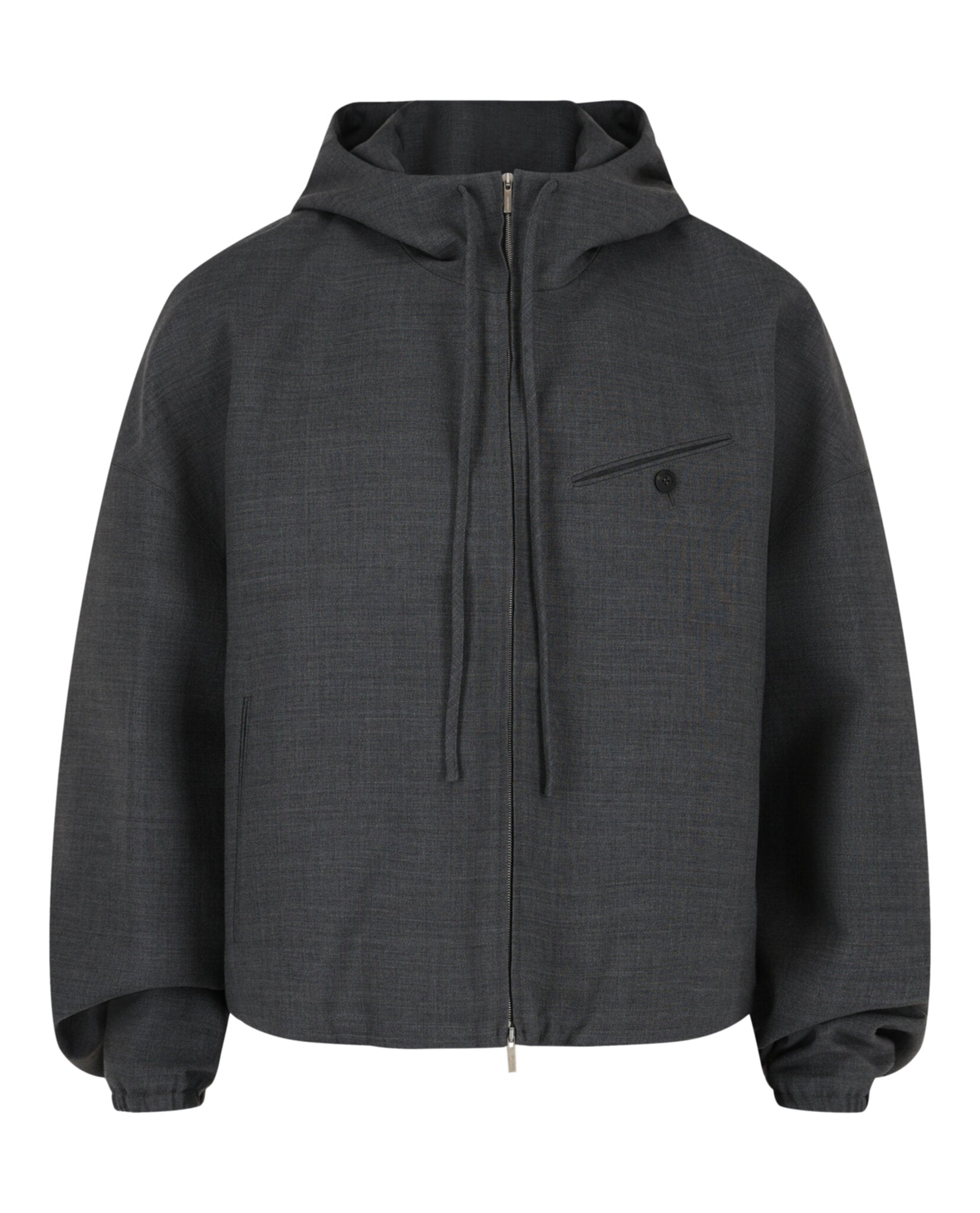 Ferragamo Mens Wool Zip-Up Jacket