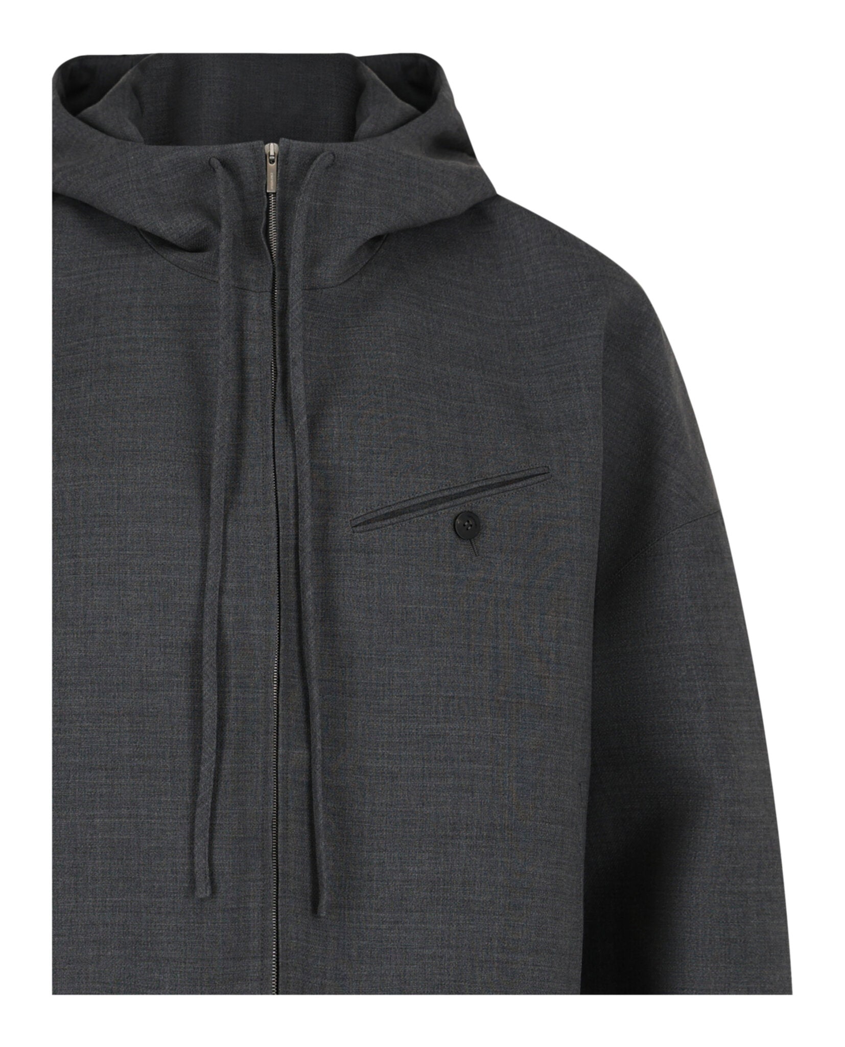 Ferragamo Mens Wool Zip-Up Jacket