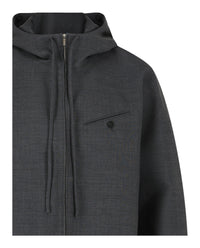 Ferragamo Mens Wool Zip-Up Jacket